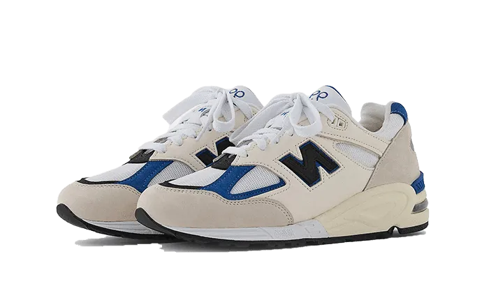 990 v2 Fabriqué aux États-Unis Blanc Bleu