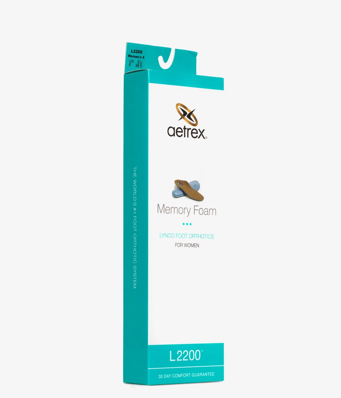 Semelle intérieure Aetrex en mousse mémoire pour voûte plantaire moyenne à haute - Femmes