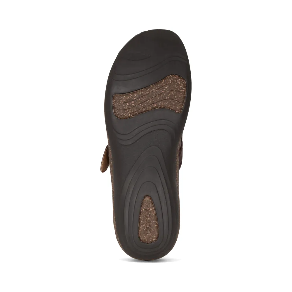 Aetrex Sabot en Cuir Libby pour Femme en Marron