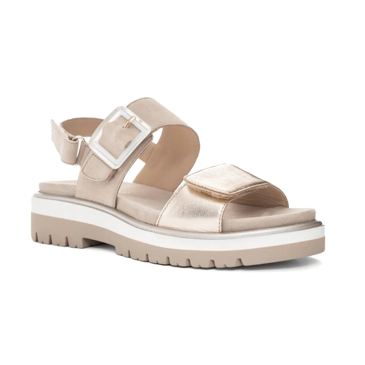 Ara Femme Marbella Sand Cuir Métallisé
