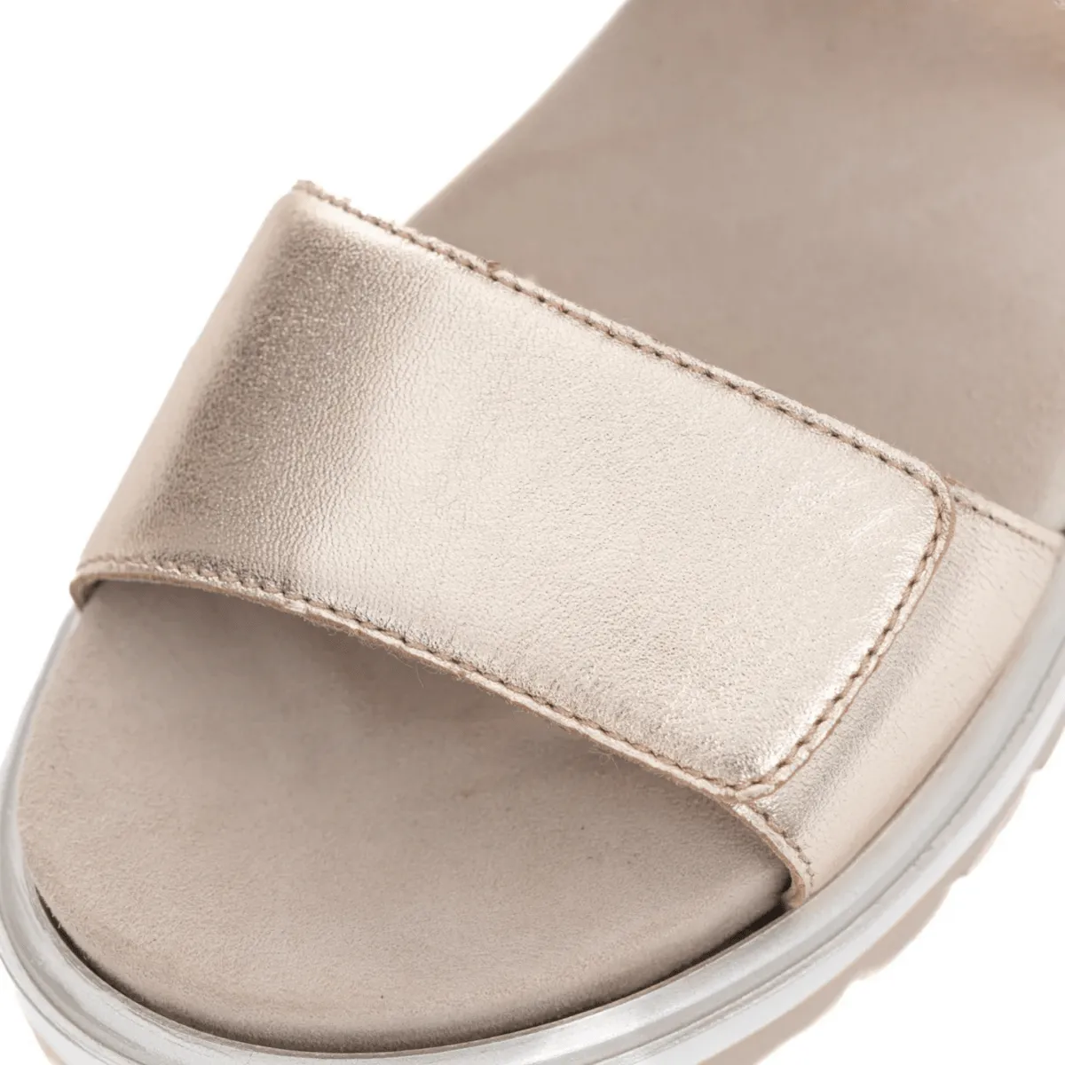 Ara Femme Marbella Sand Cuir Métallisé