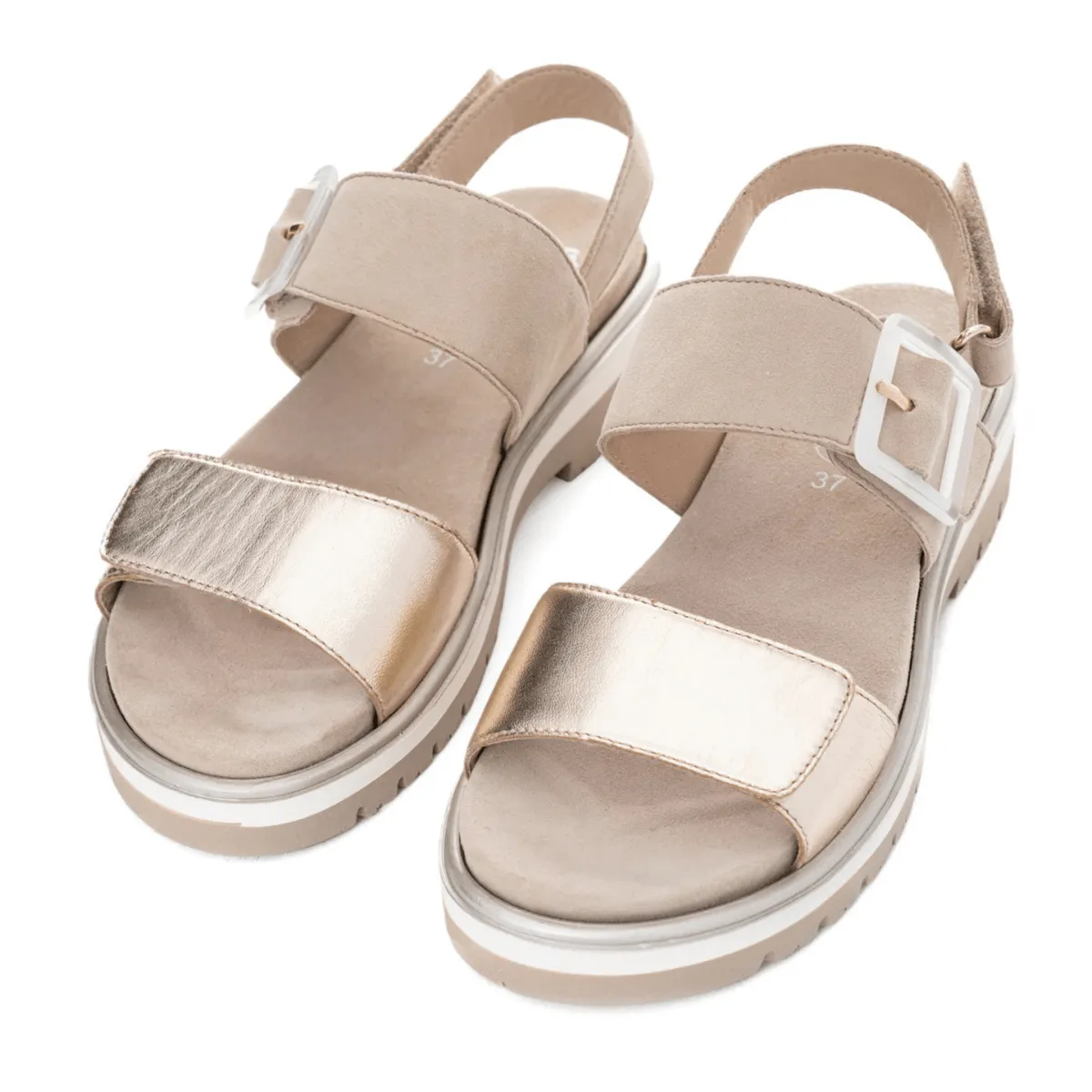 Ara Femme Marbella Sand Cuir Métallisé