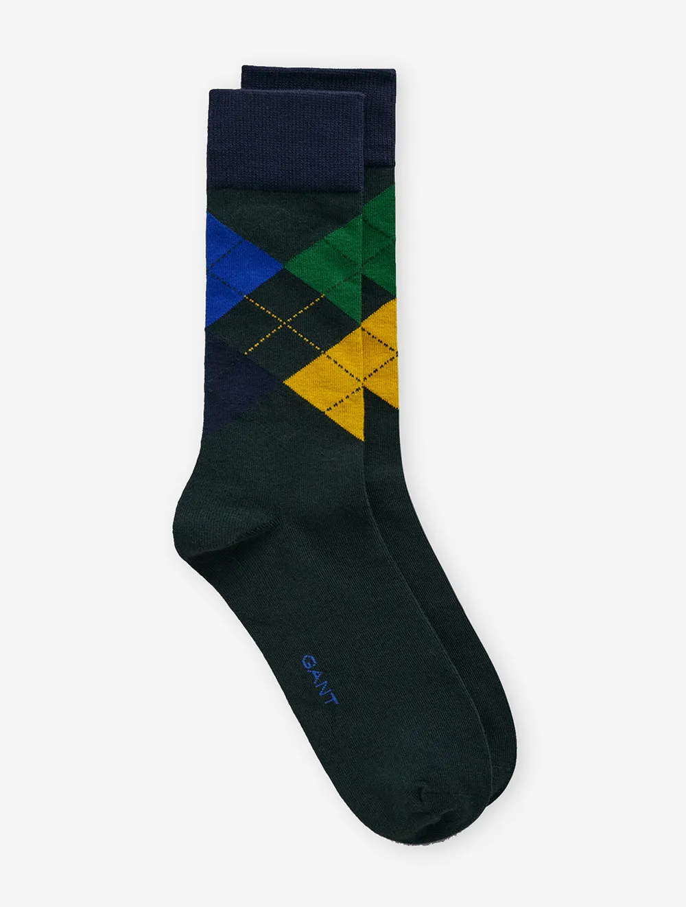 Chaussettes Argyle à Carreaux Vert