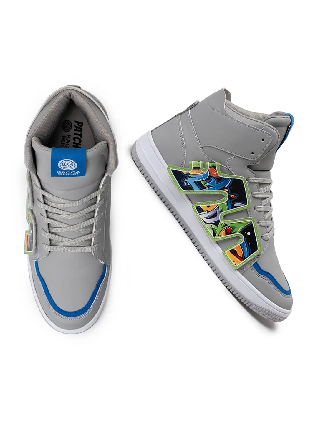 Bacca Bucci Chaussures de Sport Homme à Tige Haute PATCH-PLAY