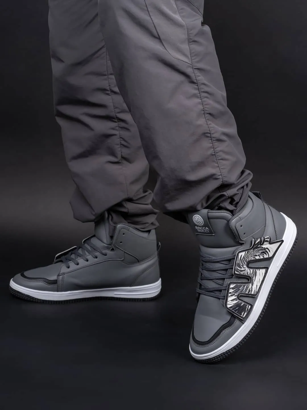 Bacca Bucci Chaussures de Sport Homme à Tige Haute PATCH-PLAY