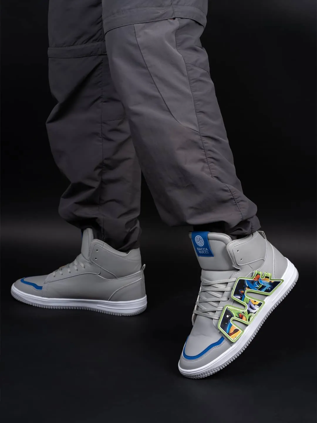 Bacca Bucci Chaussures de Sport Homme à Tige Haute PATCH-PLAY