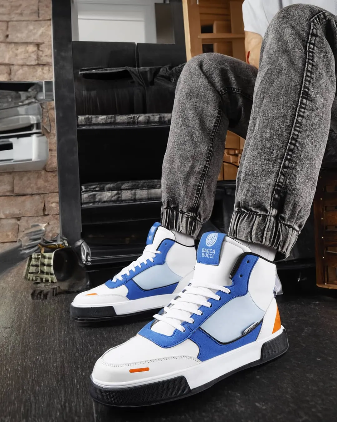 Bacca Bucci Chaussures de Sport Hautes SKYLINE SOARER pour Hommes - Élégance Style Gen Z