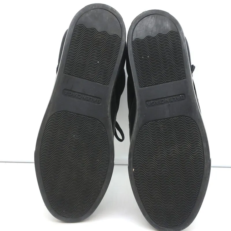 Balenciaga Sneakers Hautes en Cuir Noir & Velours Taille 40