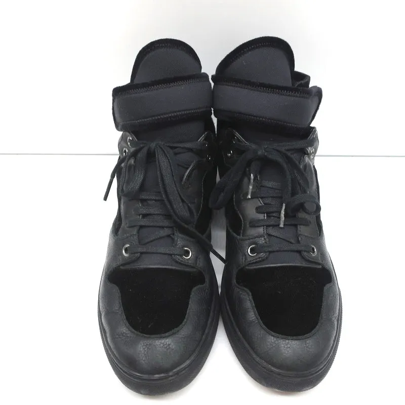 Balenciaga Sneakers Hautes en Cuir Noir & Velours Taille 40