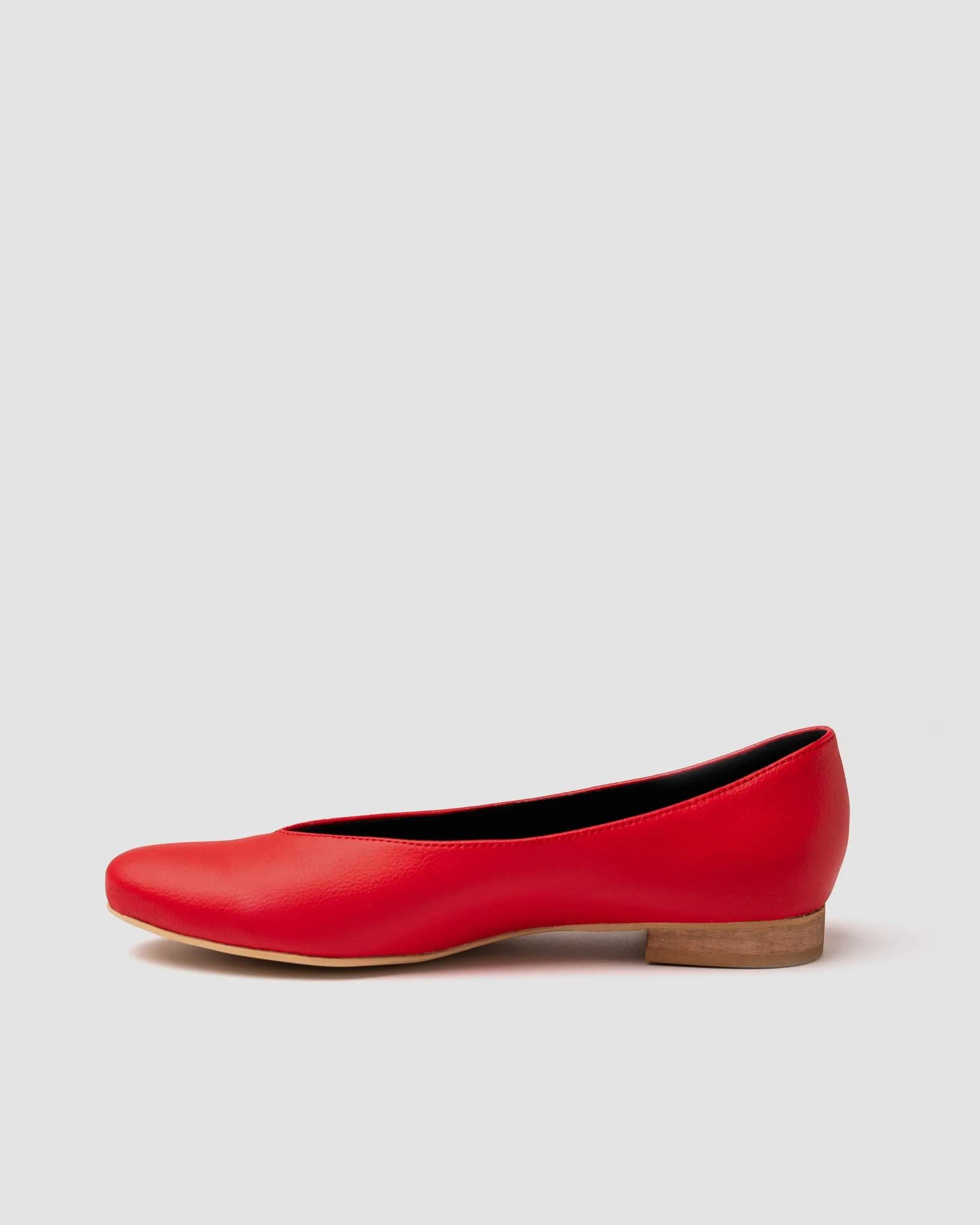 Escarpins Vegan en Cuir de Raisin pour Femme Ballerina | Rouge