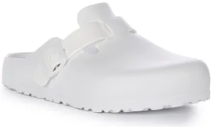 Birkenstock Boston Essentia EVA In White | Narrow Fit Shoes Birkenstock