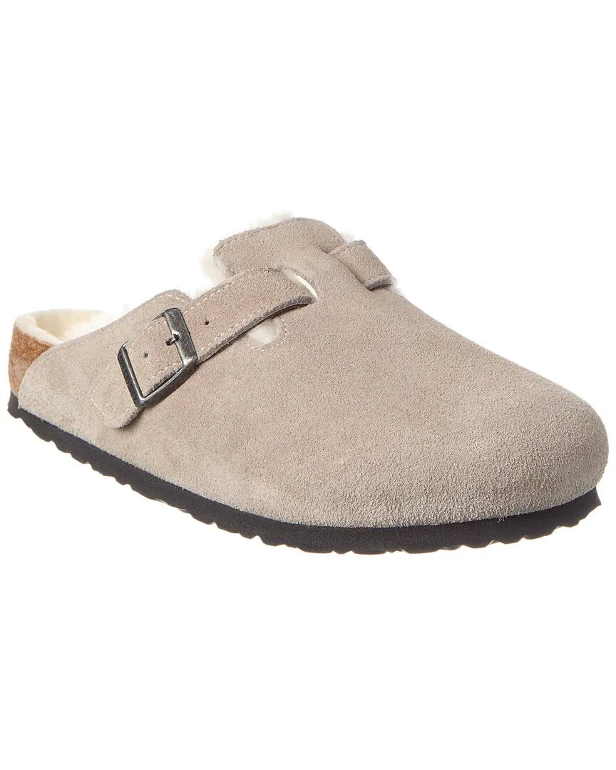 Birkenstock Boston VL en daim et fourrure