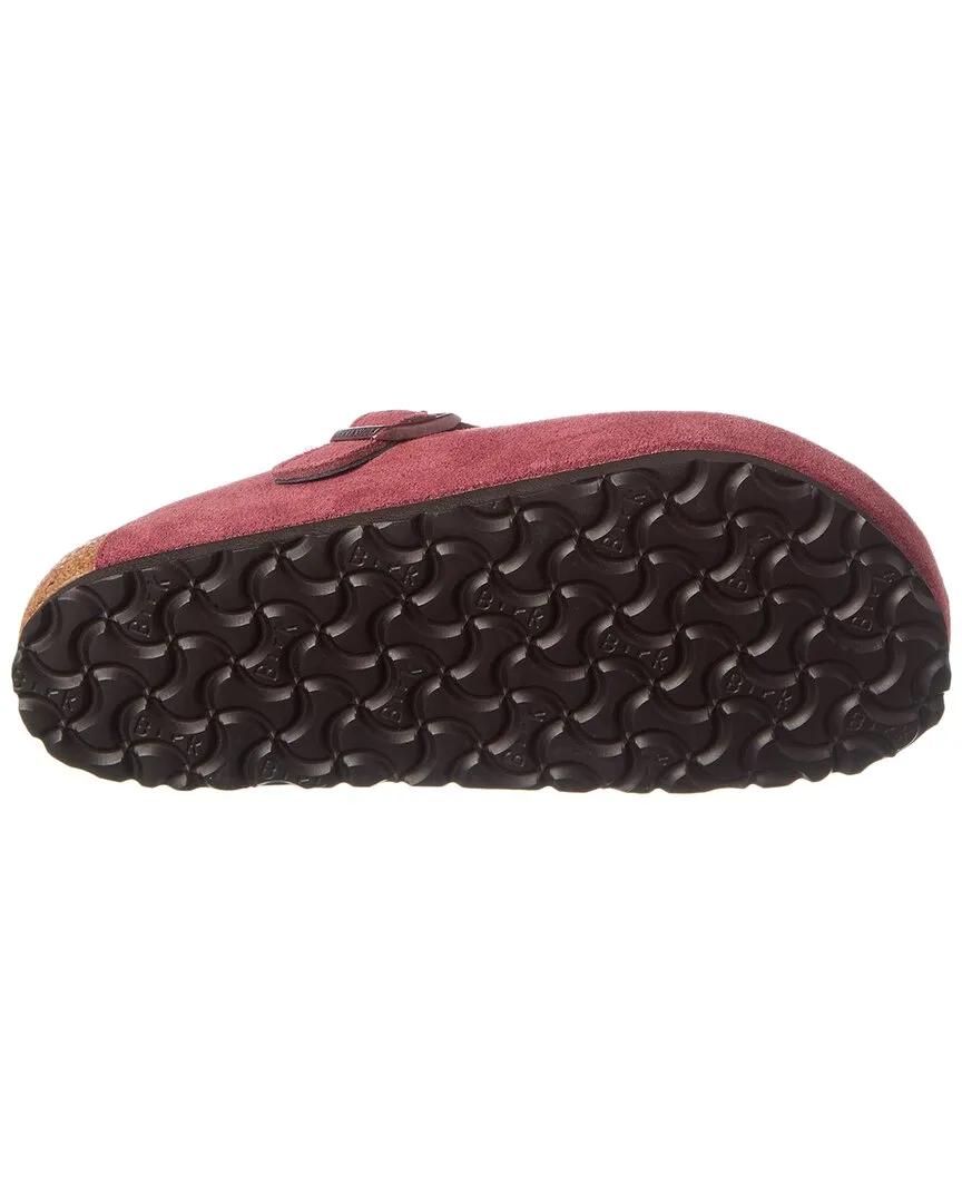 Birkenstock Boston VL Clogue en Daim et à Doublure en Mouton
