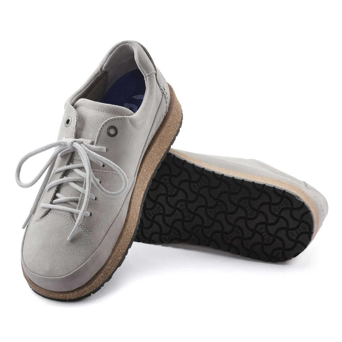 Birkenstock Hommes Honnef Bas Gris Baleine Suède