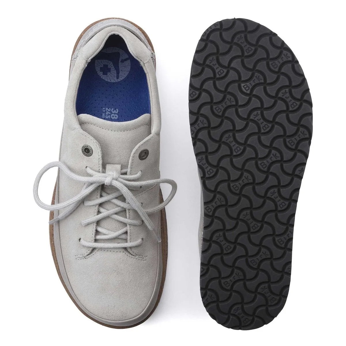 Birkenstock Hommes Honnef Bas Gris Baleine Suède