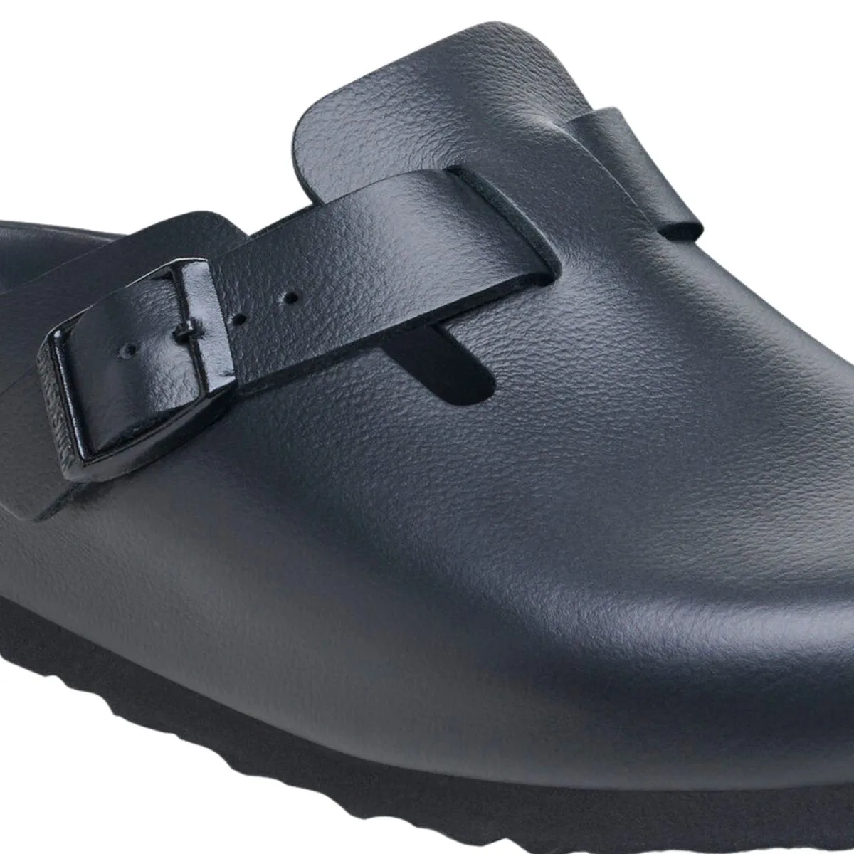 Birkenstock Femme Boston Cuir Noir Exquis