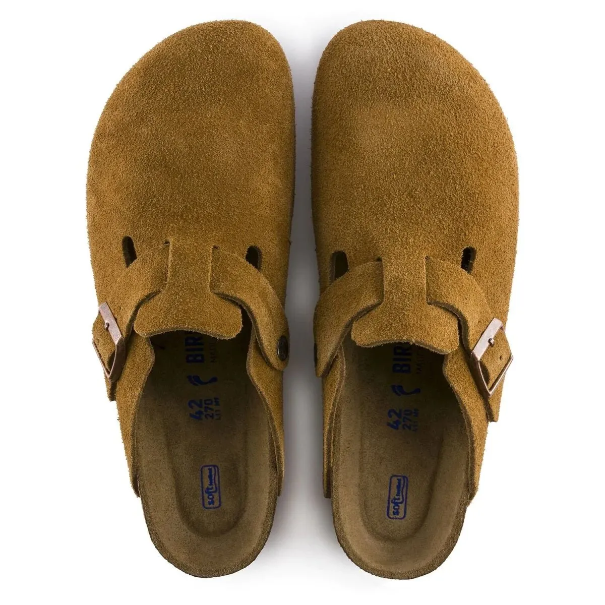 Birkenstock Femme Boston SOFT Footbed en daim mink