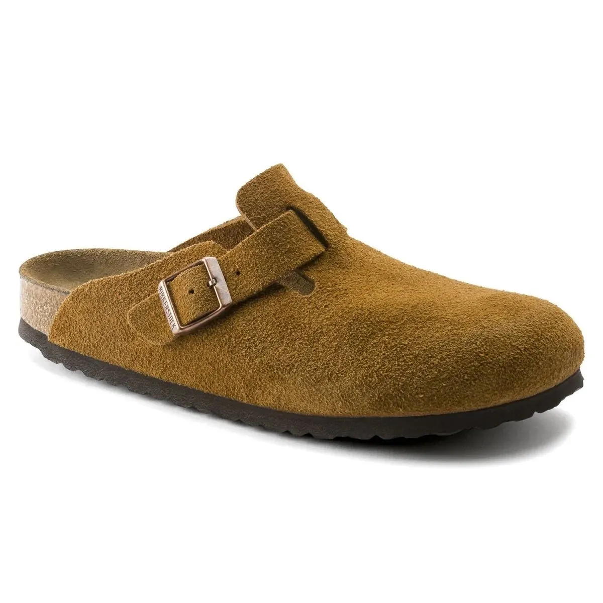 Birkenstock Femme Boston SOFT Footbed en daim mink