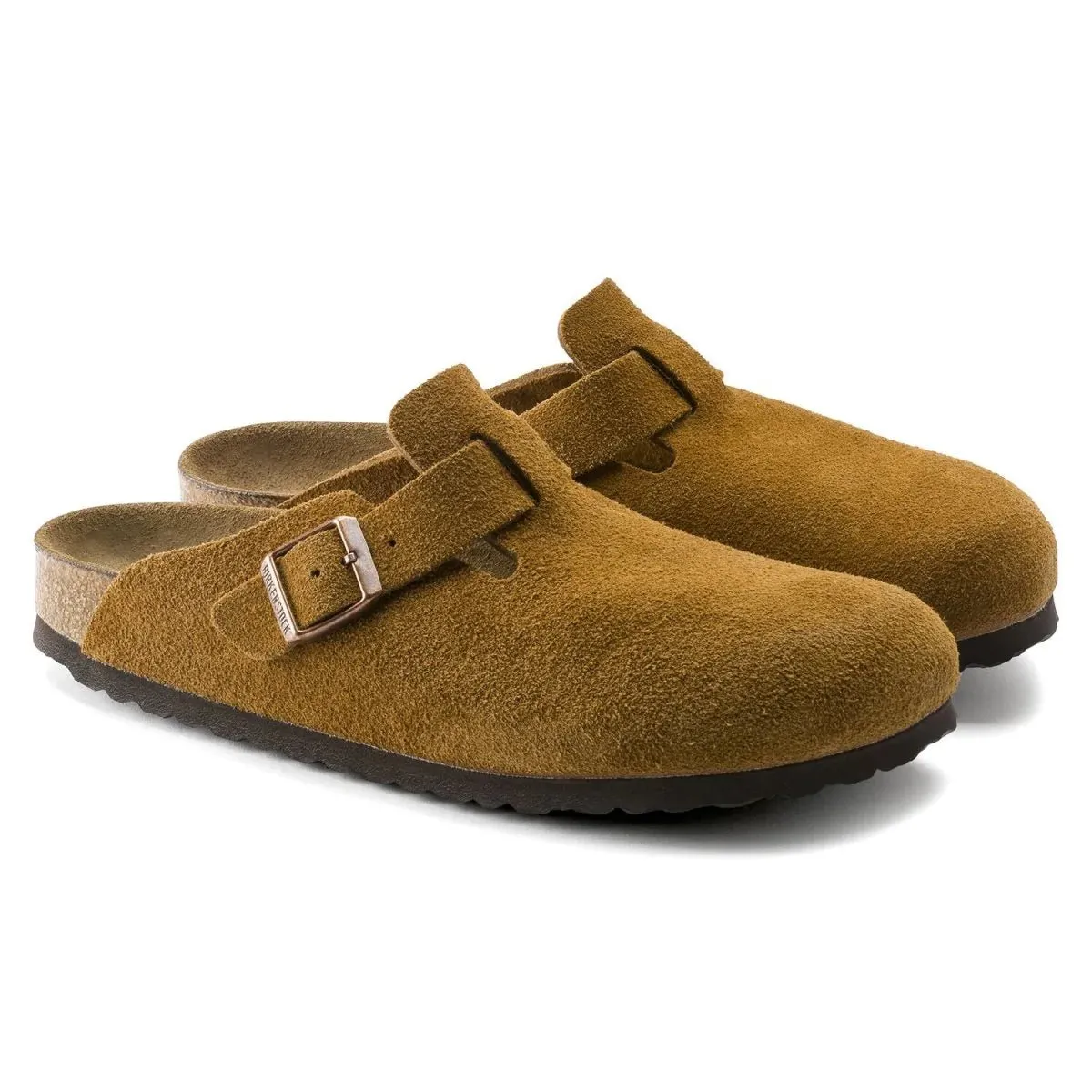 Birkenstock Femme Boston SOFT Footbed en daim mink
