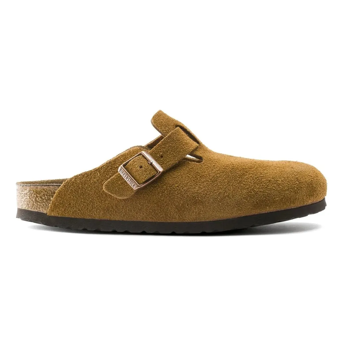 Birkenstock Femme Boston SOFT Footbed en daim mink