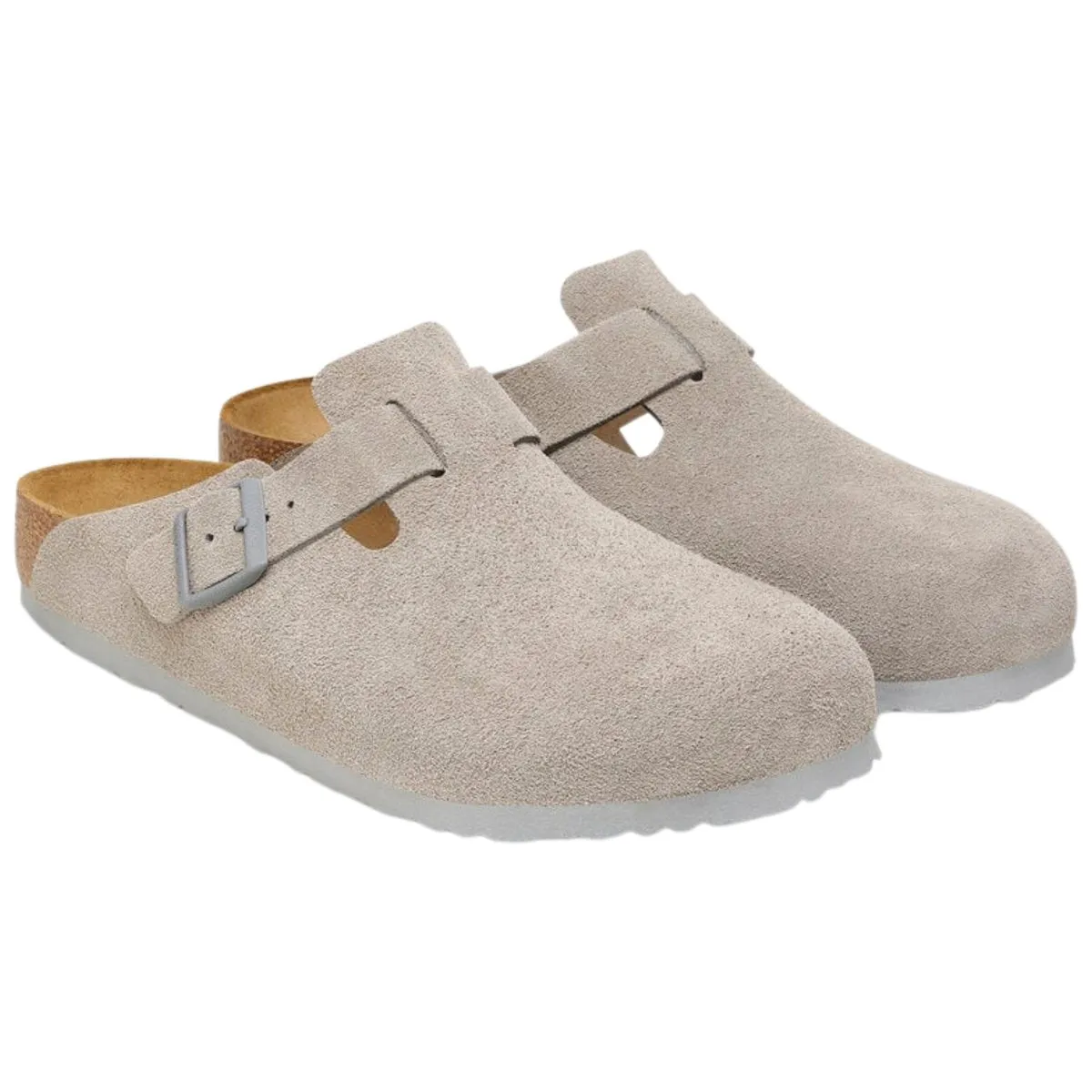 Birkenstock Boston en daim Stone Coin pour femme