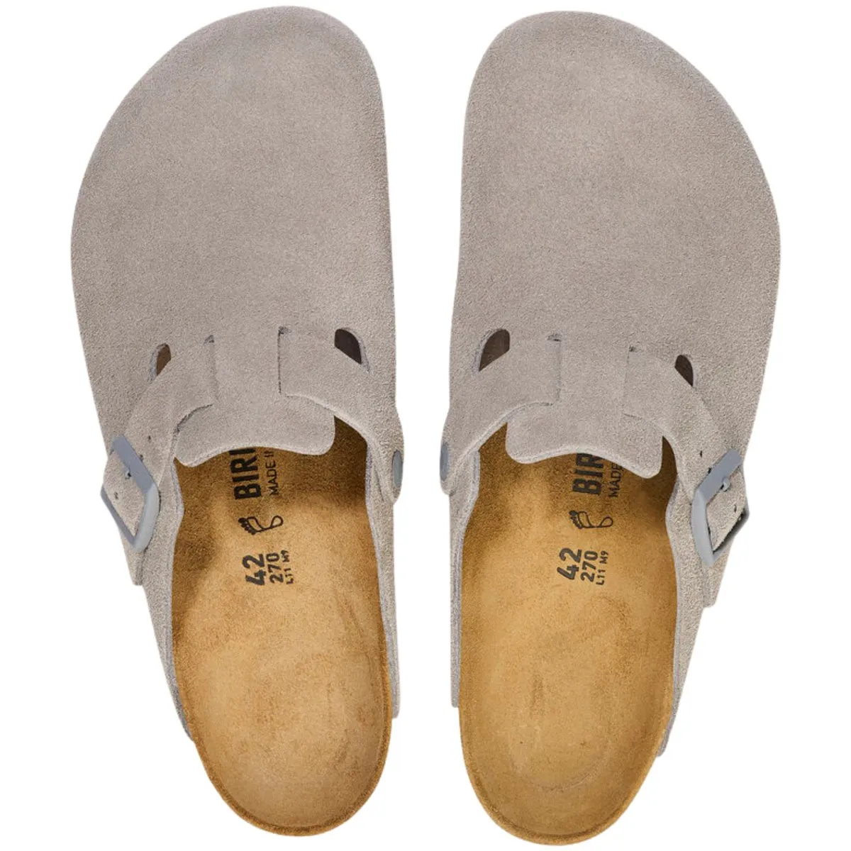 Birkenstock Boston en daim Stone Coin pour femme