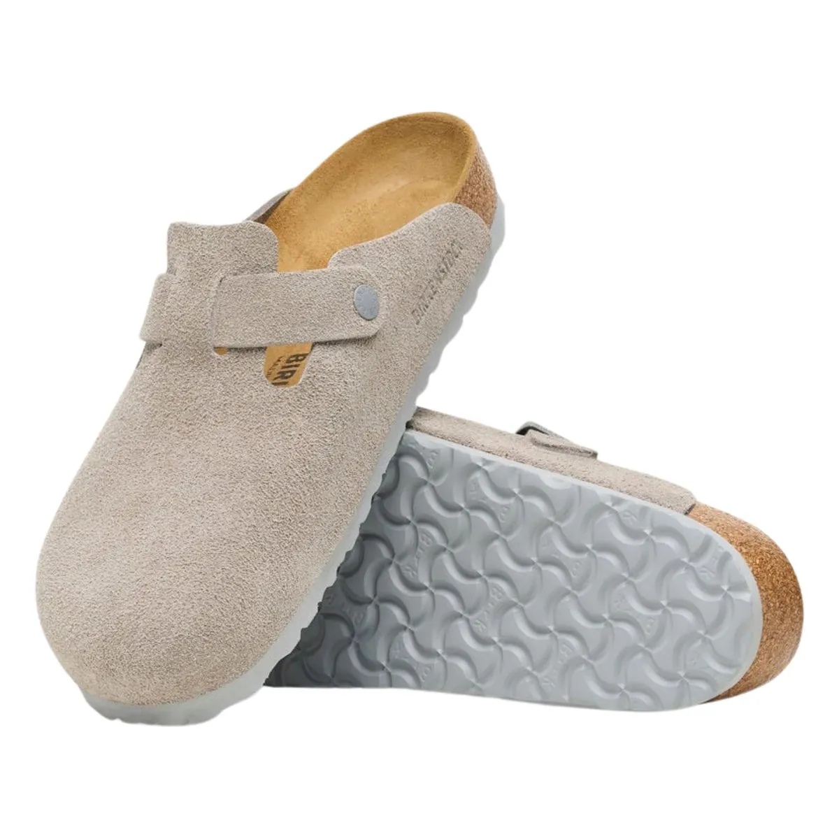 Birkenstock Boston en daim Stone Coin pour femme