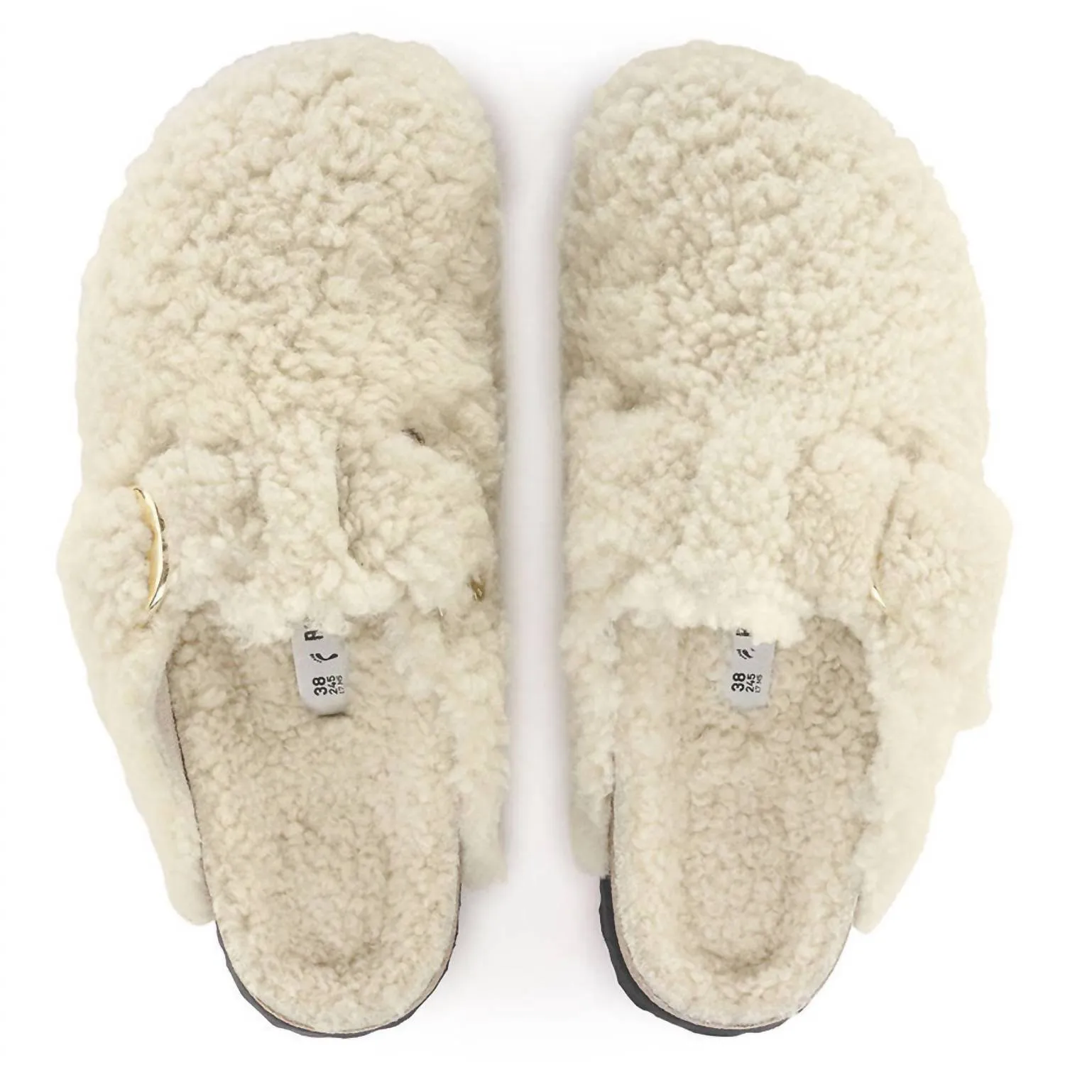 Boston Big Buckle Clogs En T/e Teddy Coquille d'Œuf