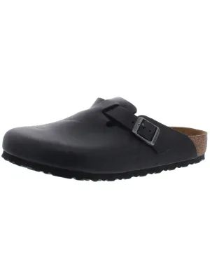 Boston Mens Leather Footbed Clogs