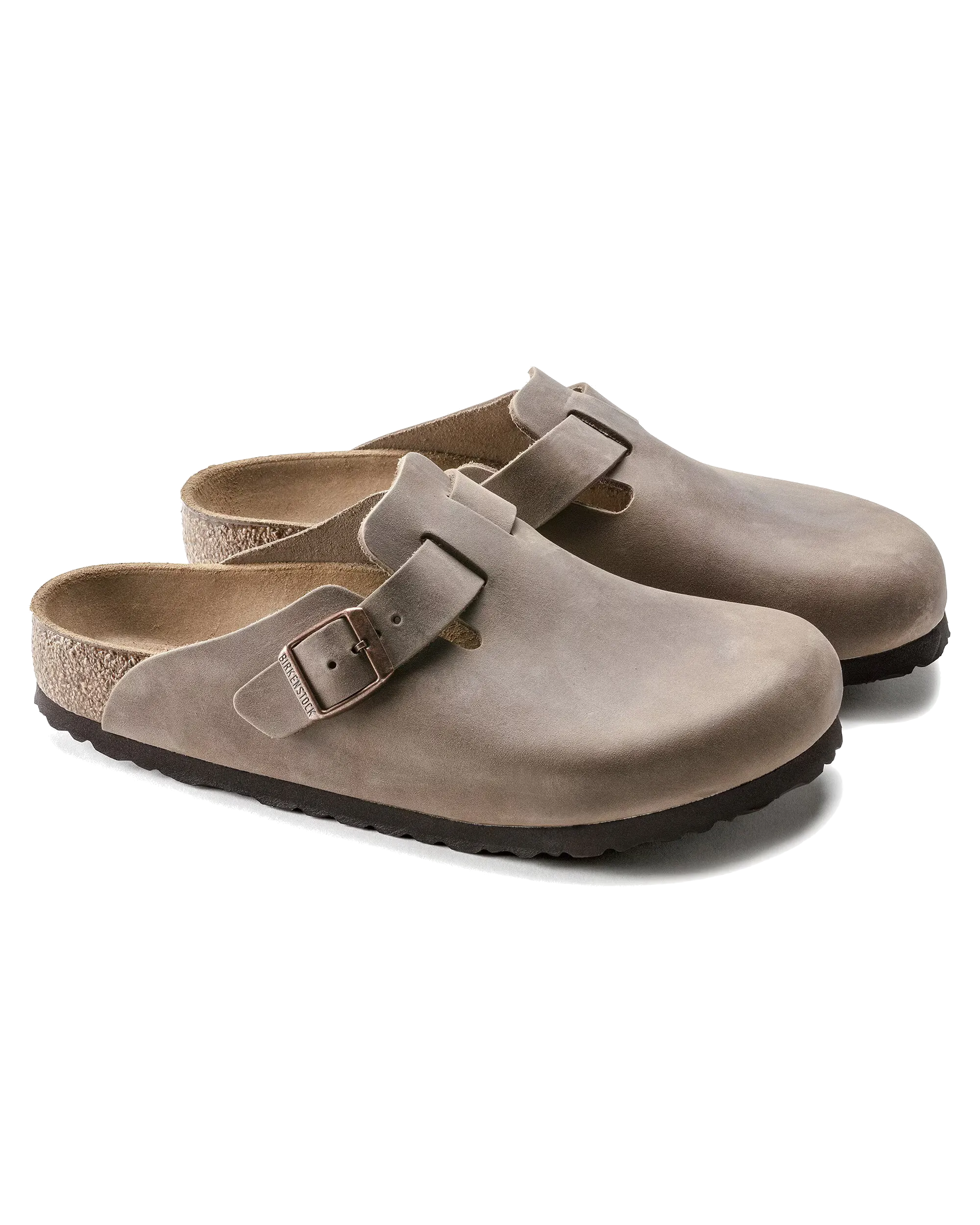 Sandales en cuir naturel Boston huilées en brun tabac