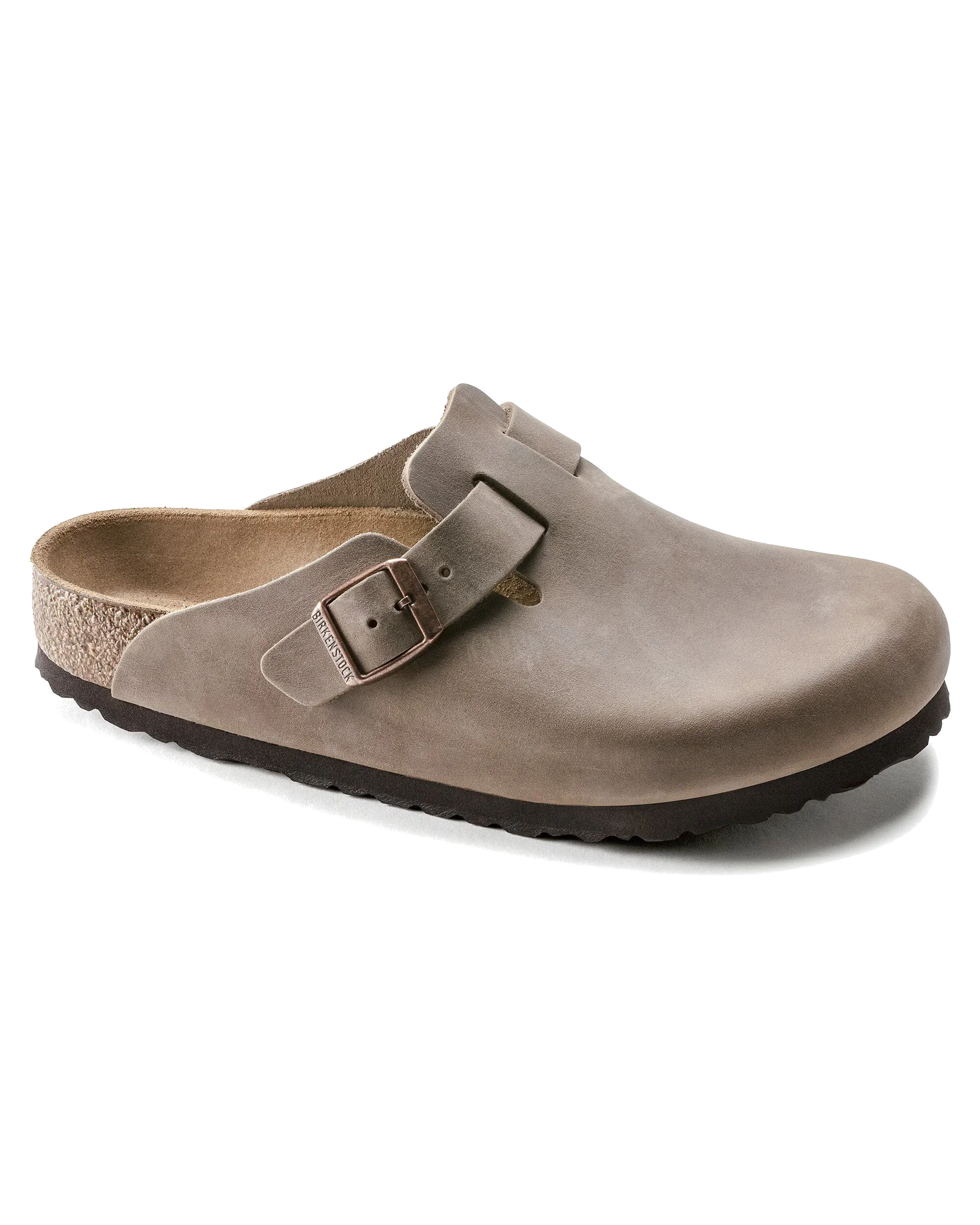Sandales en cuir naturel Boston huilées en brun tabac
