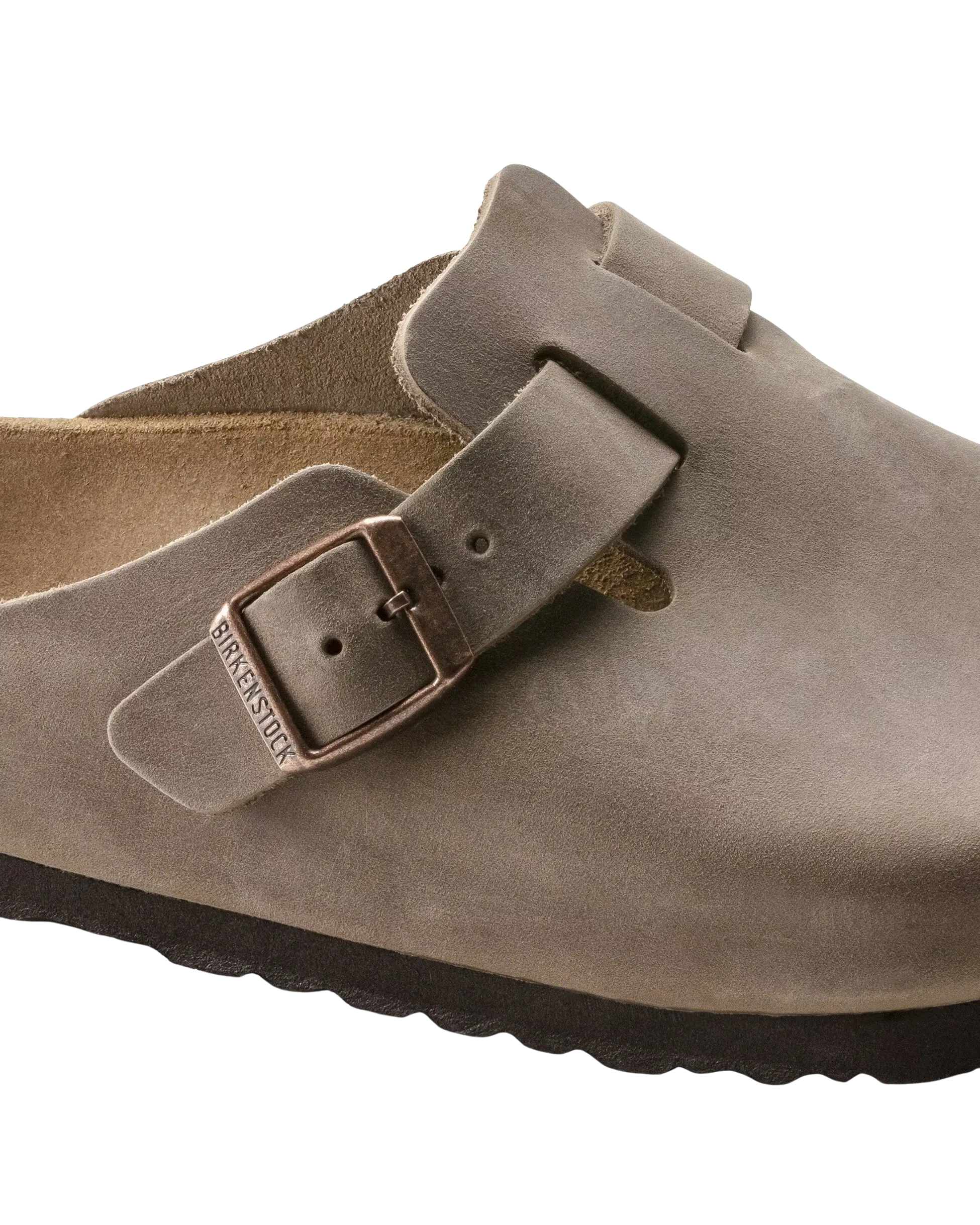 Sandales en cuir naturel Boston huilées en brun tabac