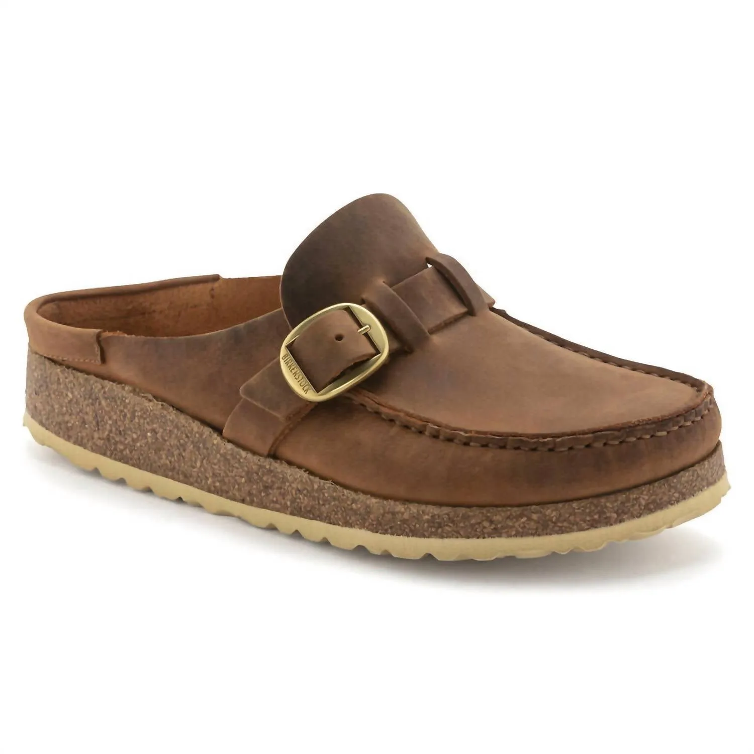 Clogs en cuir huilé Buckley (Moyen/étroit) en cognac