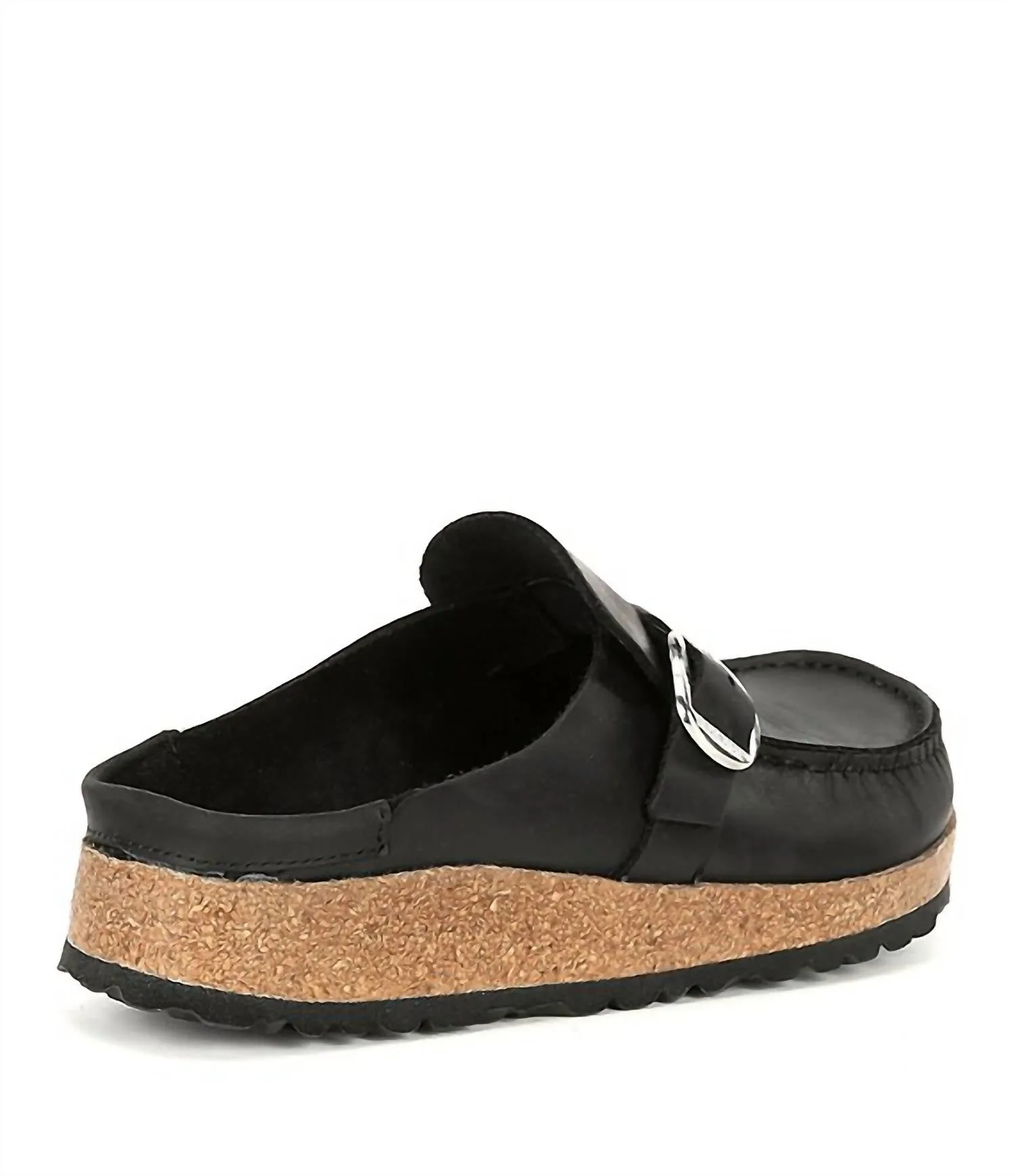 Clogs Buckley en cuir huilé - Coupe régulière/large en noir