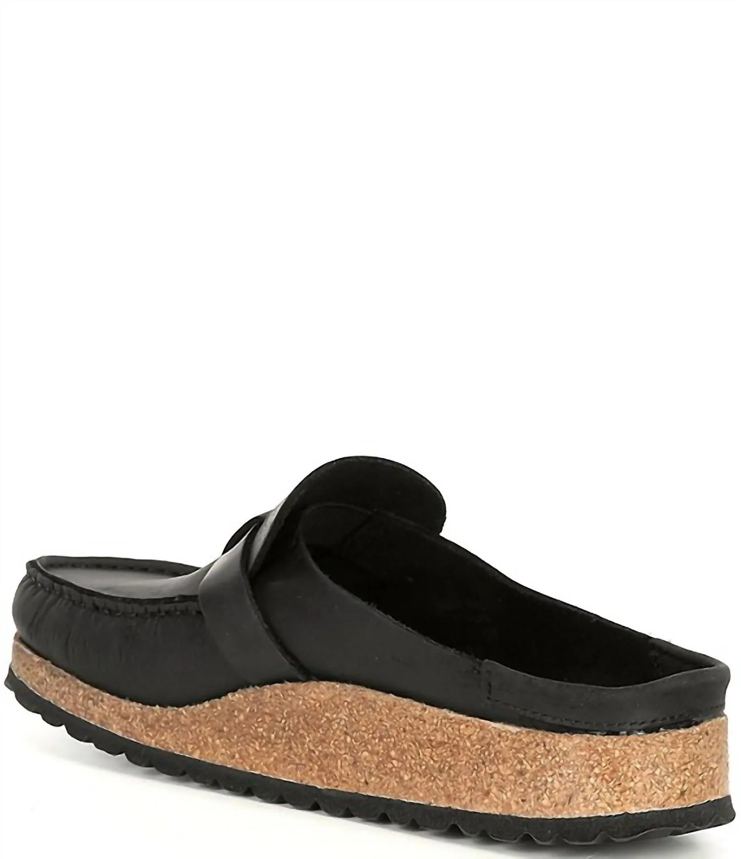 Clogs Buckley en cuir huilé - Coupe régulière/large en noir