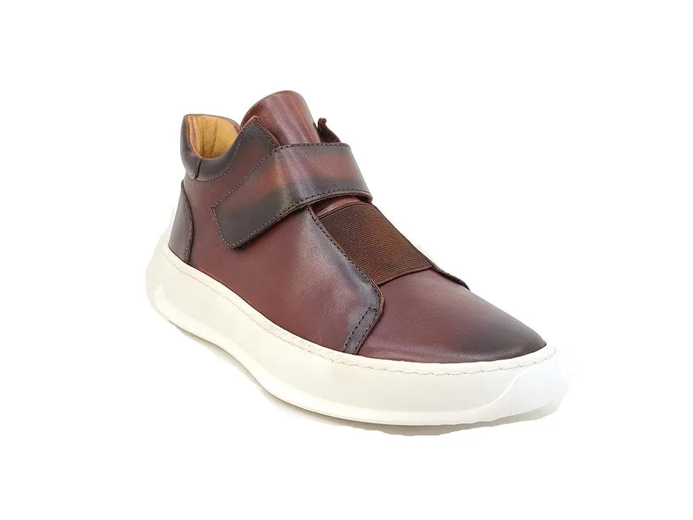 Basket montante en veau whiskey