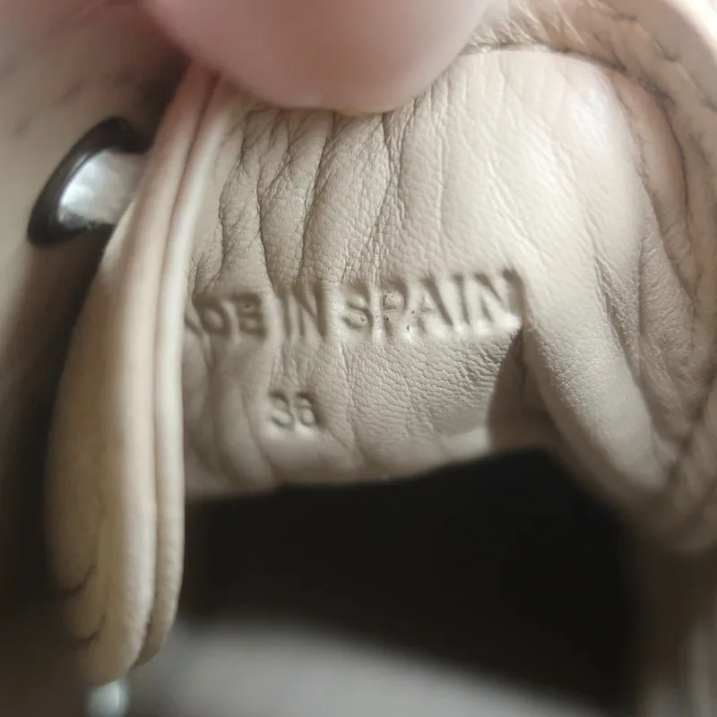 Chloe Kyle Sneakers Hautes en Suédine Beige Taille 36 NEUVE
