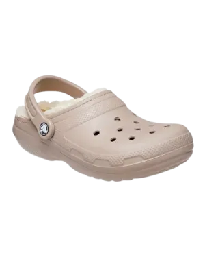 Classic Fuzz-Lined Clogs in Mushroom & Bone