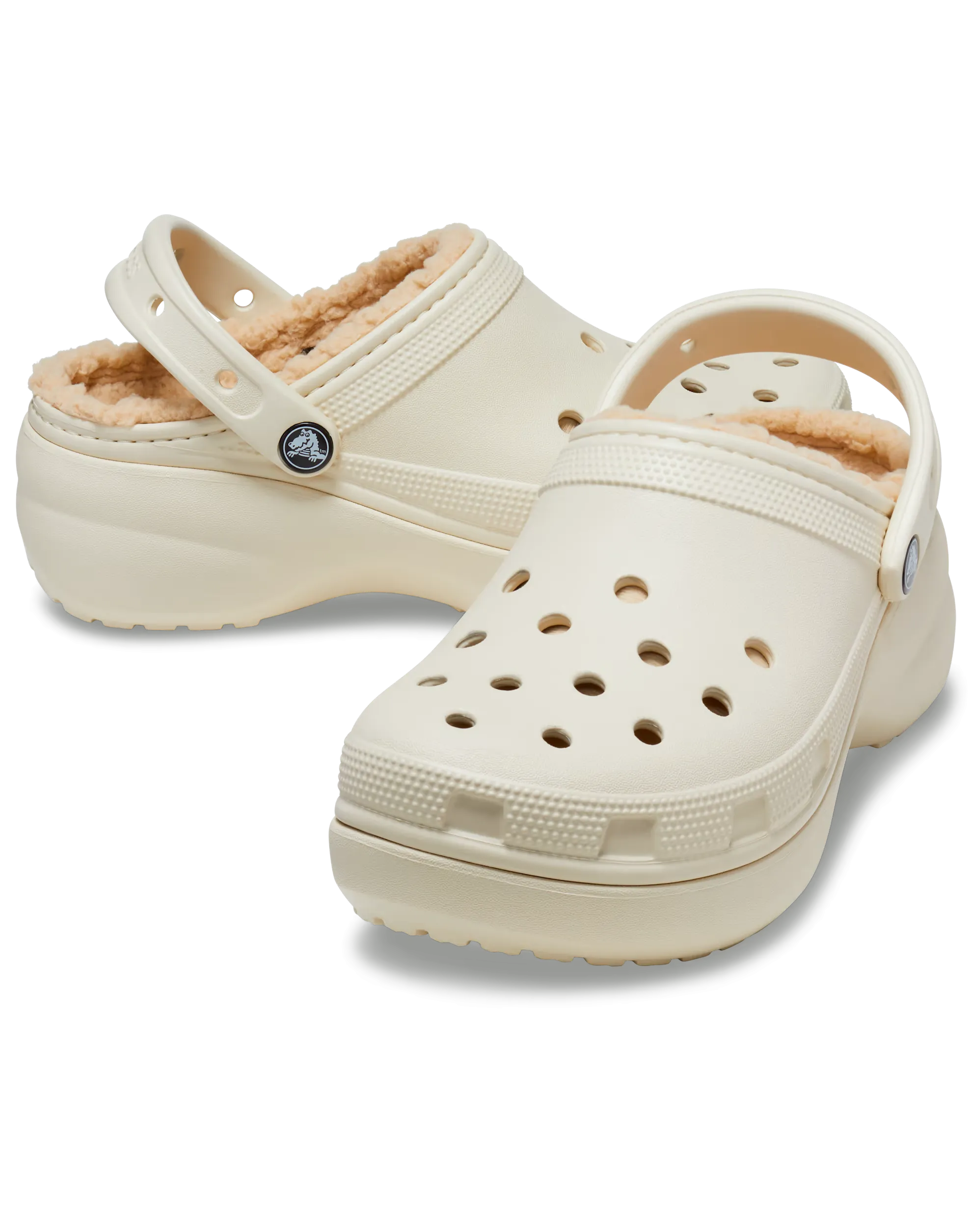 Clogs à plateforme classiques doublés en couleur Bone