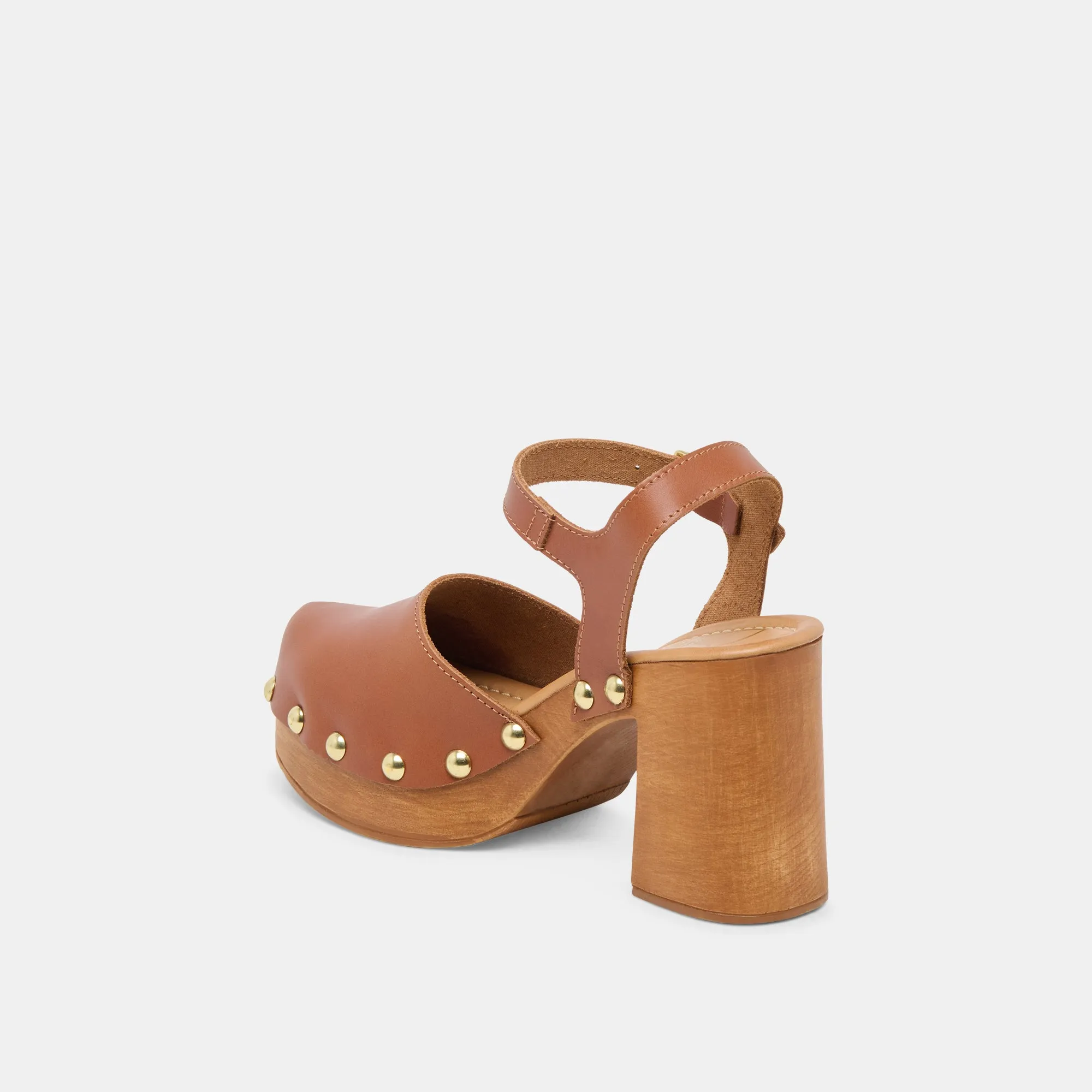 CLOVER HEELS CUIR COGNAC