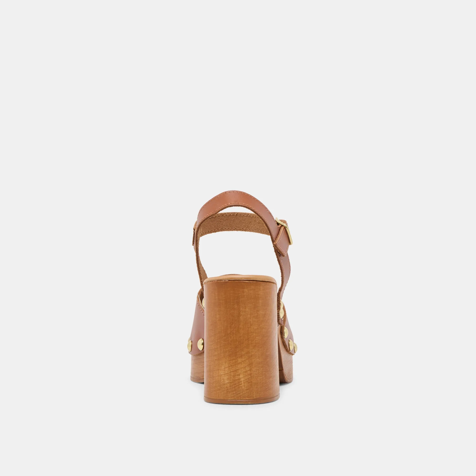 CLOVER HEELS CUIR COGNAC