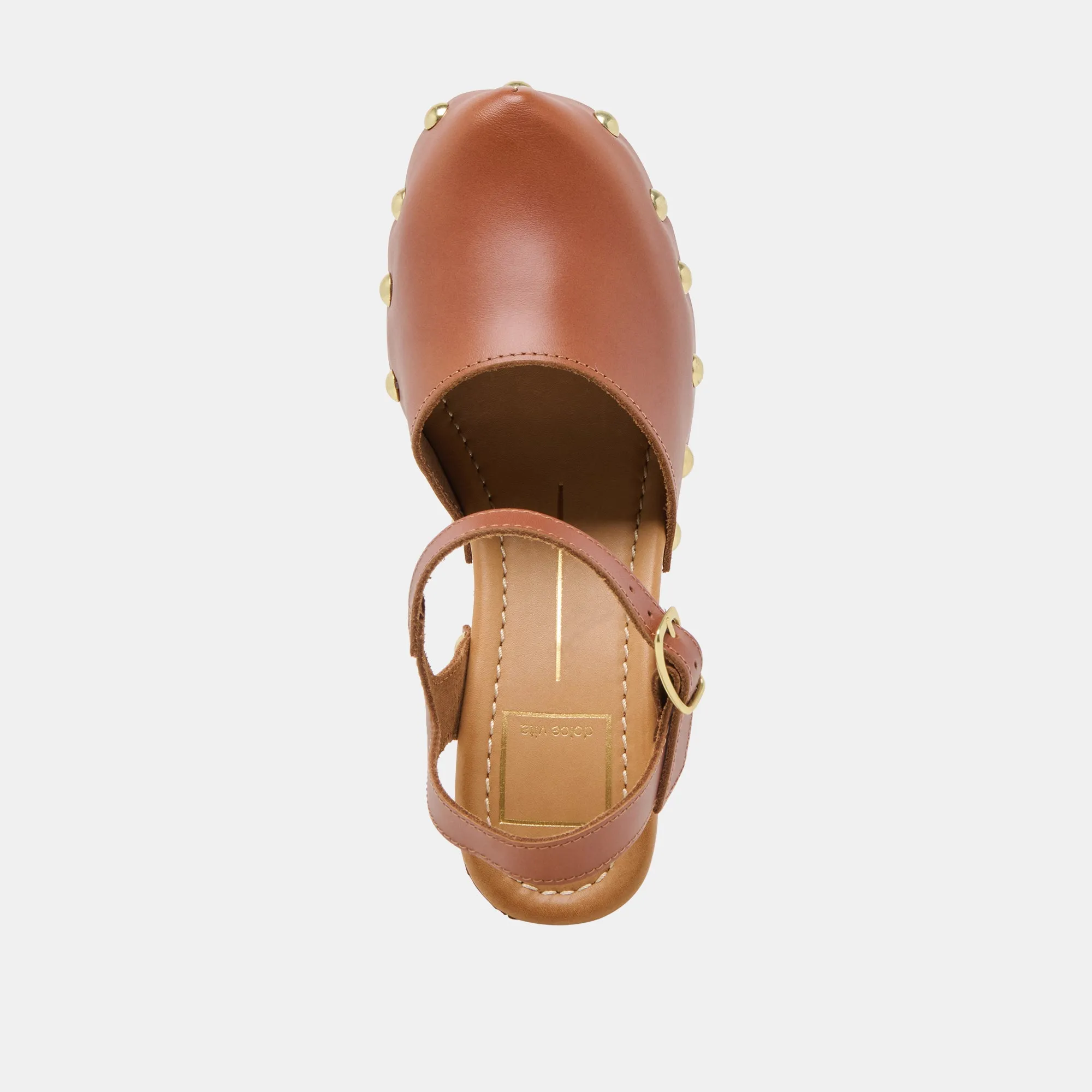 CLOVER HEELS CUIR COGNAC