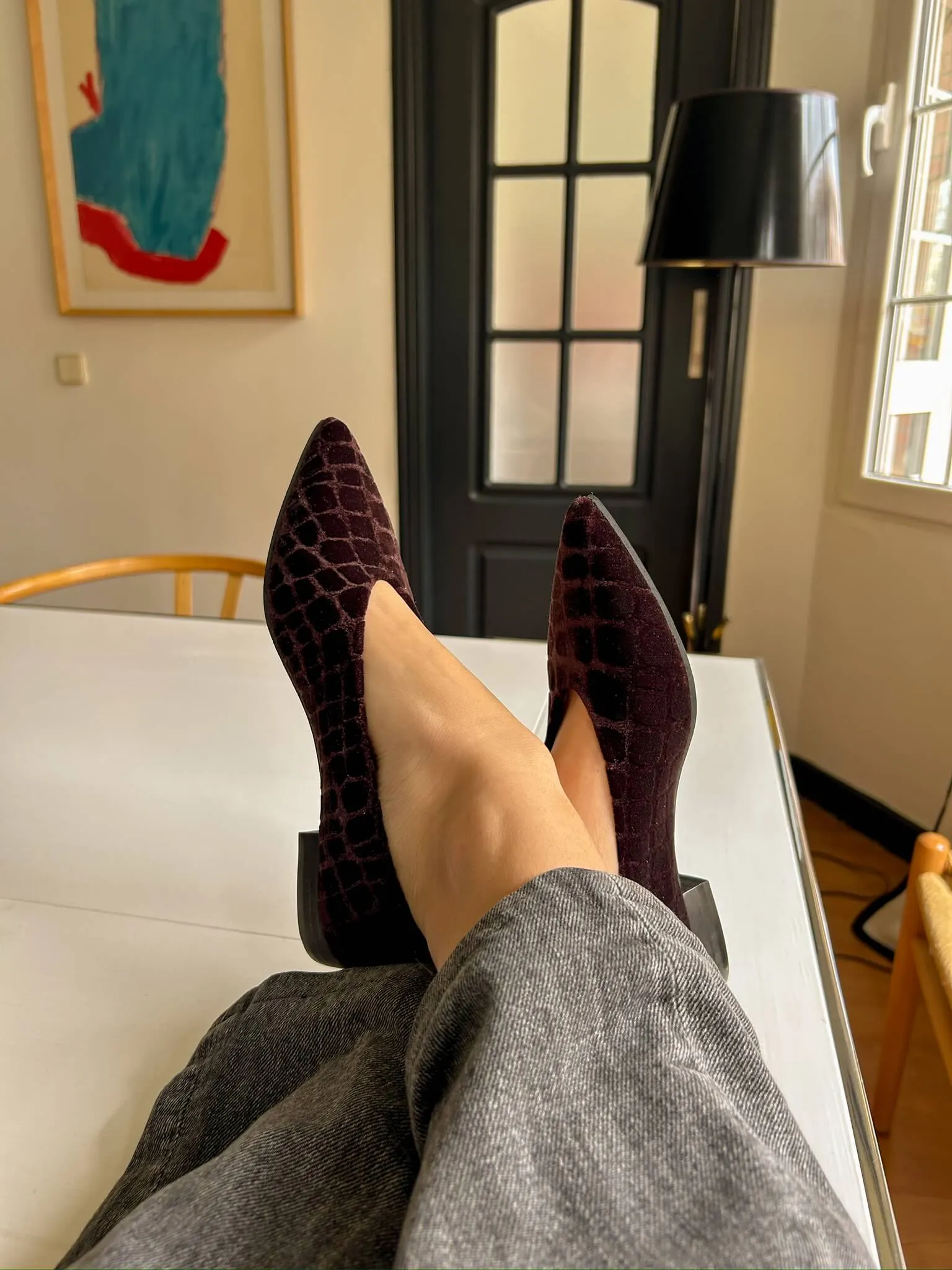 Coco V.2 Ballerines Pointues Végan Velours | Terre