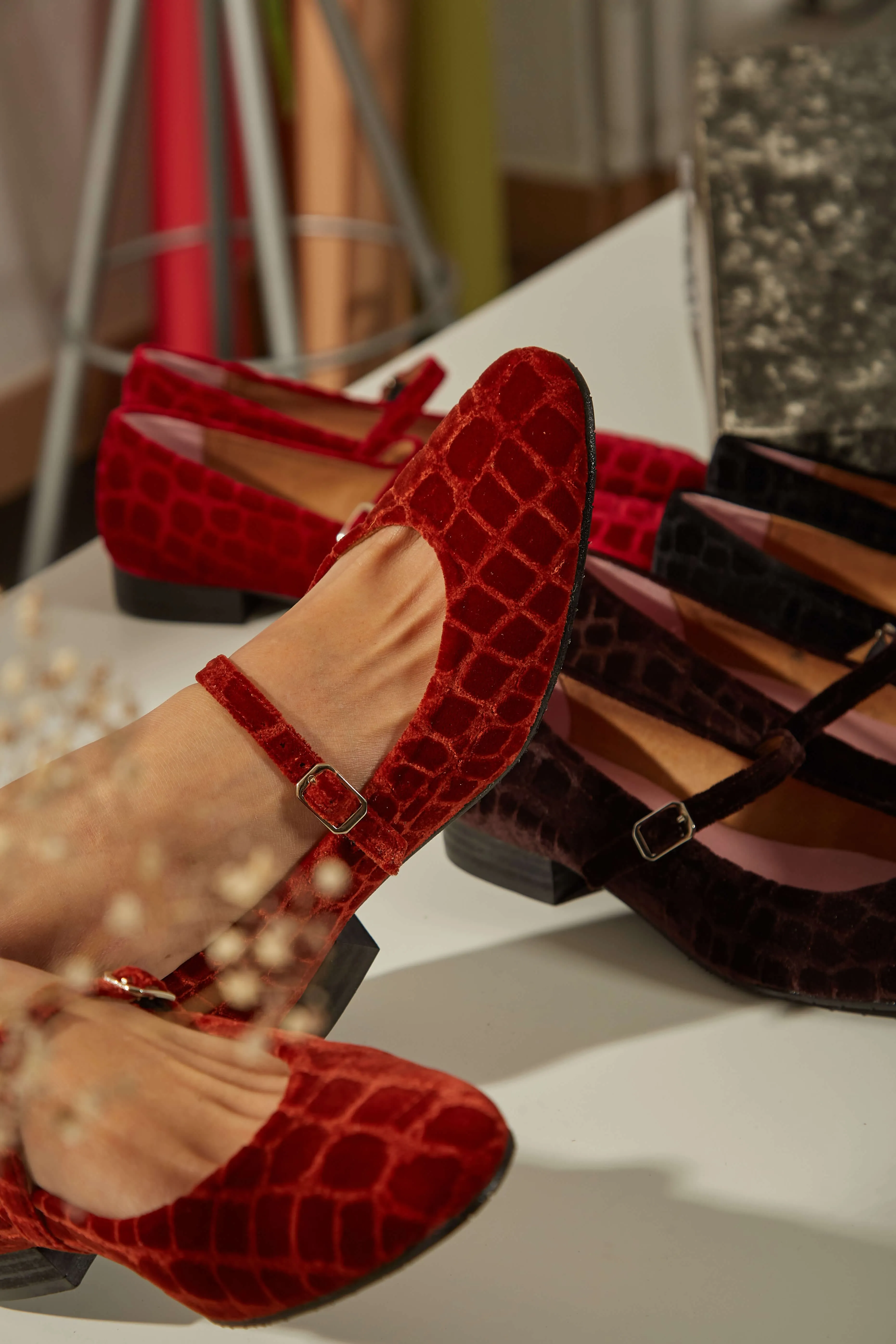 Coco Velvet Ballerines Véganes | Lave
