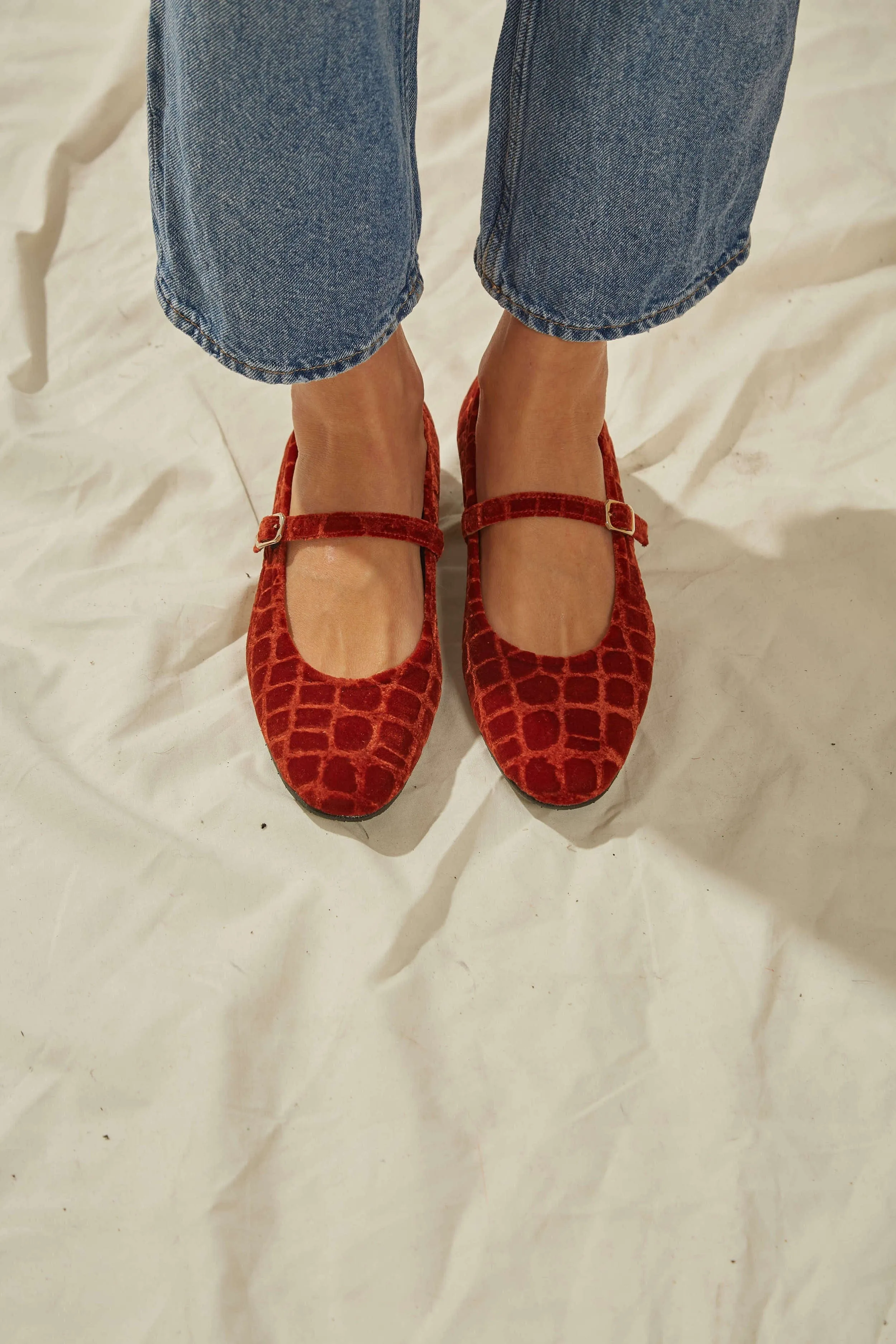 Coco Velvet Ballerines Véganes | Lave