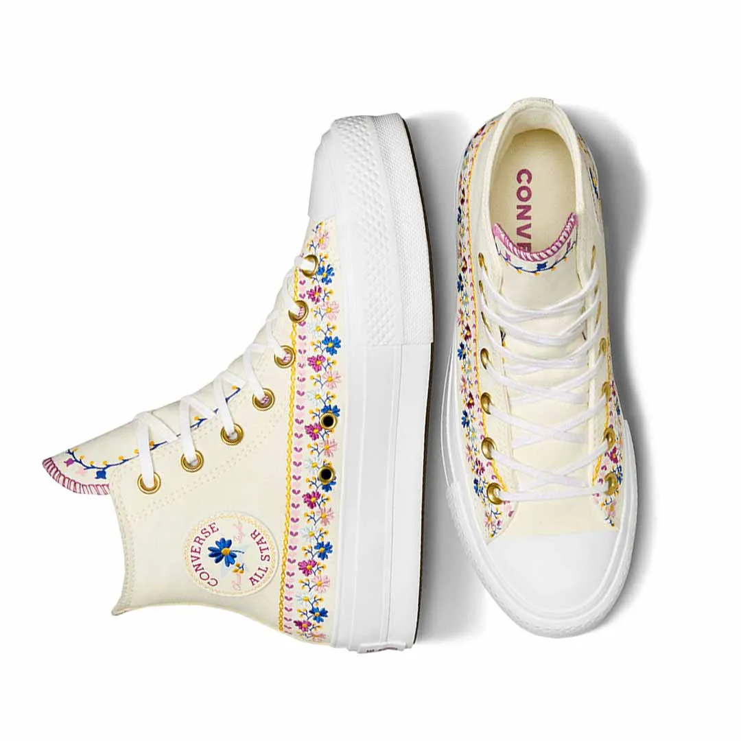 Converse - Chaussures montantes Chuck Taylor All Star Lift Platform Free Spirit Florals pour femme (A12050C)