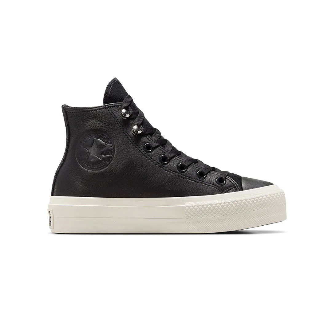Converse - Chaussures montantes en cuir à plateforme Chuck Taylor All Star pour femmes (A08312C)