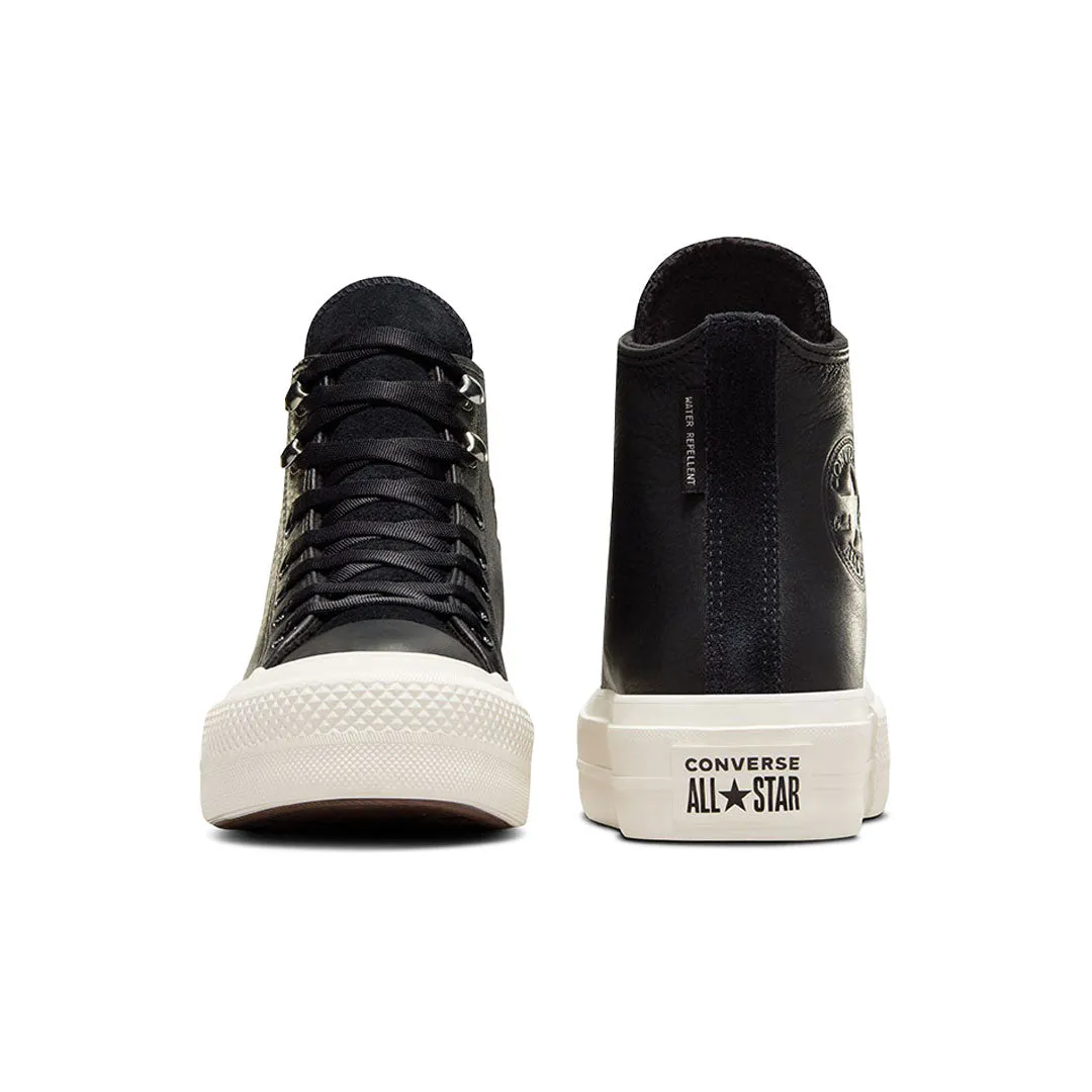 Converse - Chaussures montantes en cuir à plateforme Chuck Taylor All Star pour femmes (A08312C)