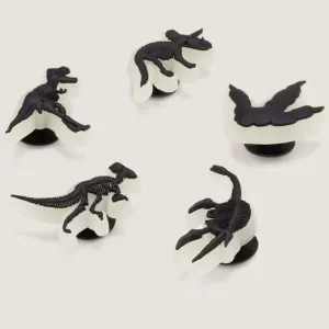 Crocs Glow In The Dark Dino 5 Pack Jibbitz Charms Shoes_Crocs