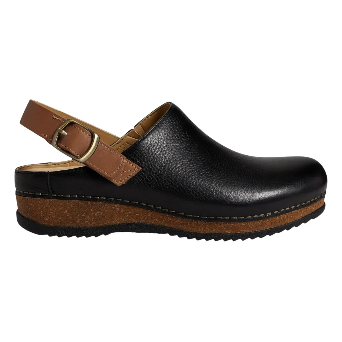 Dansko Femme Merrin Noir Cire Mouliné Mule